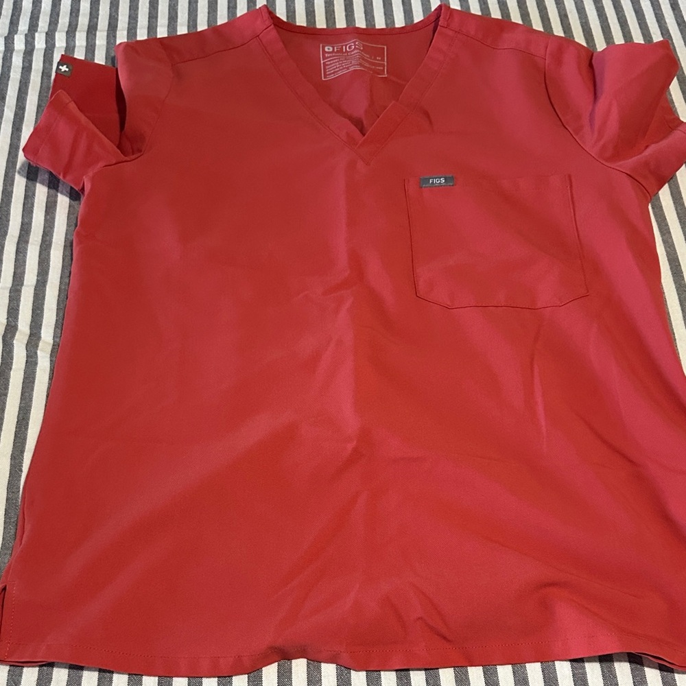 Orange women’s figs scrub top
